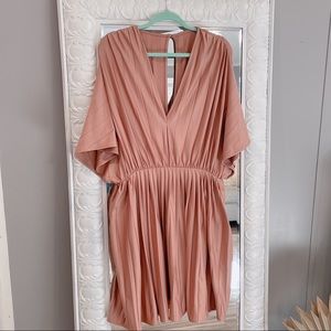 🤍 H&M Mauve Pink Pleated Dress